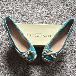 Franco Sarto Turquoise Espadrille Flats